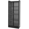 5-Tier Black Floor Standing Display Cabinet with Glass Doors and 3-Color LED Lighting